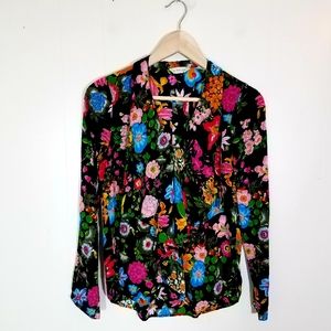 11•1•Tylho Floral Ruffle Boho Kitchy Blouse
